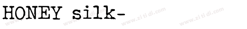HONEY silk字体转换
